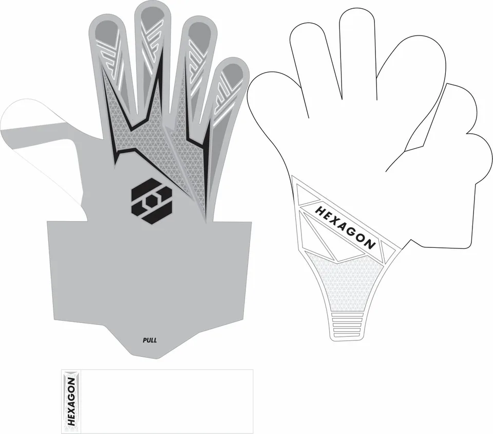 Gray Hexagon GK goalkeeper glove concept